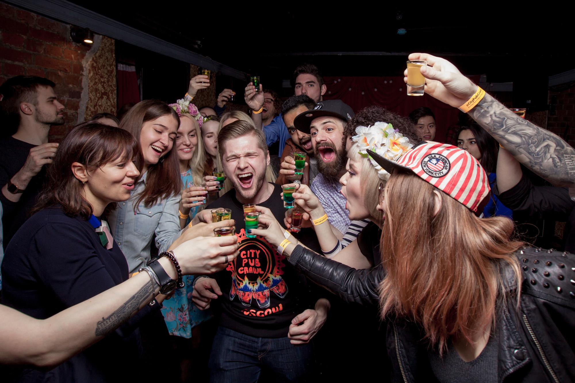 Bar hopping around Moscow town