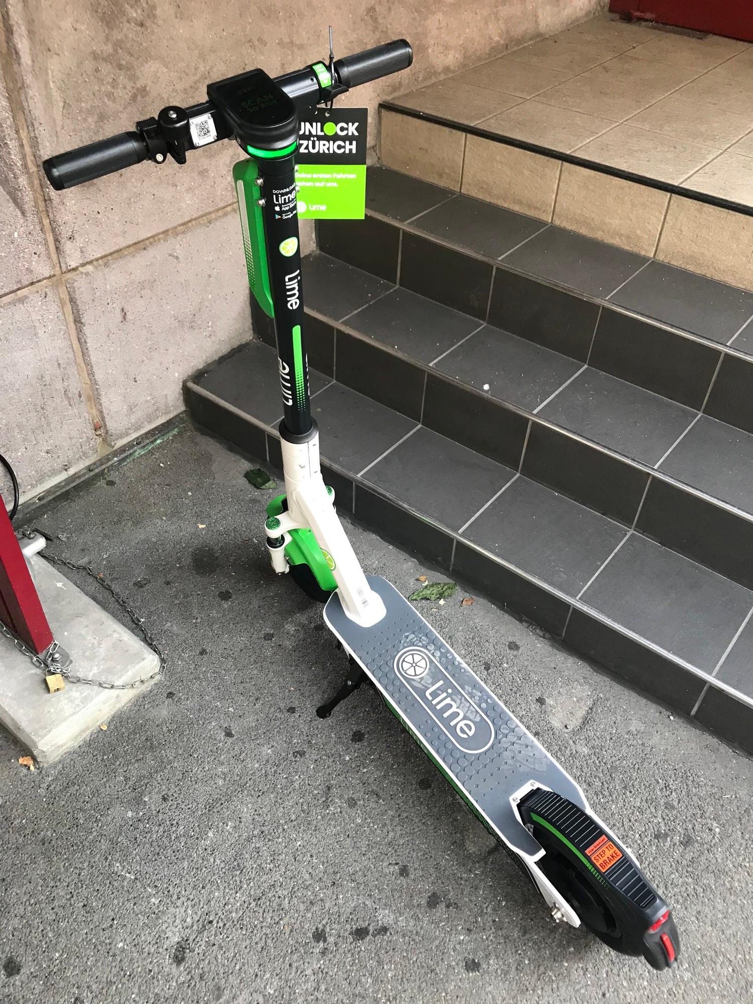 Lime - free floating electric scooters