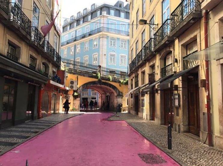 The Pink Street in Cais do Sodré
