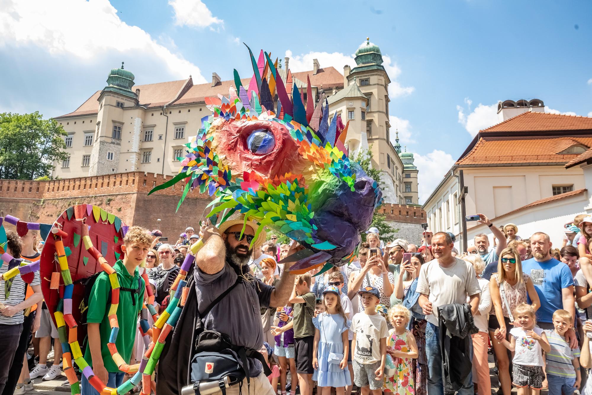 Kraków Dragon Parade on the Market Square