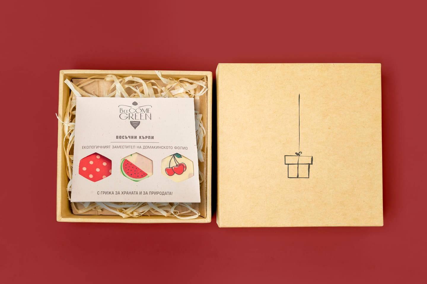 Beeswax Wraps BeeCome Green