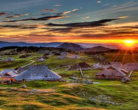 Huts on Velika Planina